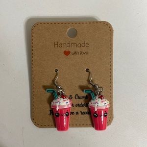 Handmade milkshake earrings